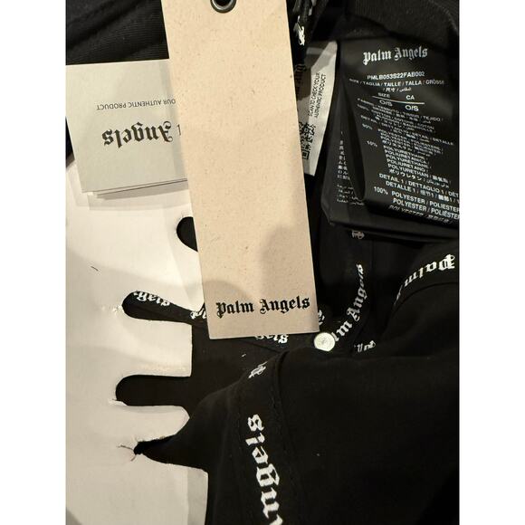 Palm Angels Curved Logo Cap Black & White NWT - Picture 4 of 4